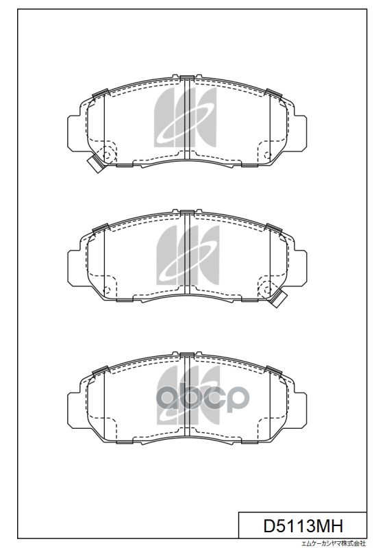 Колодки тормозные дисковые Honda Civic 1.61.8 07 D5113MH MK KASHIYAMA арт. D5113MH