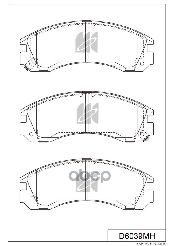 Колодки тормозные дисковые пер MITSUBISHI OUTLANDER I/II/III 02 D6039MH MK KASHIYAMA арт. D6039MH