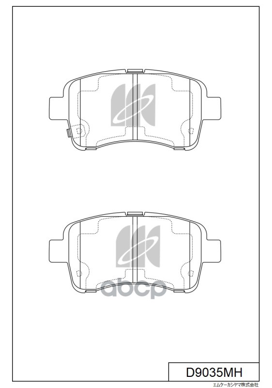 Колодки тормозные дисковые пер. Suzuki Liana 1.3i, 1.6i, 1.6 &4WD 01- D9035MH MK KASHIYAMA арт. D9035MH
