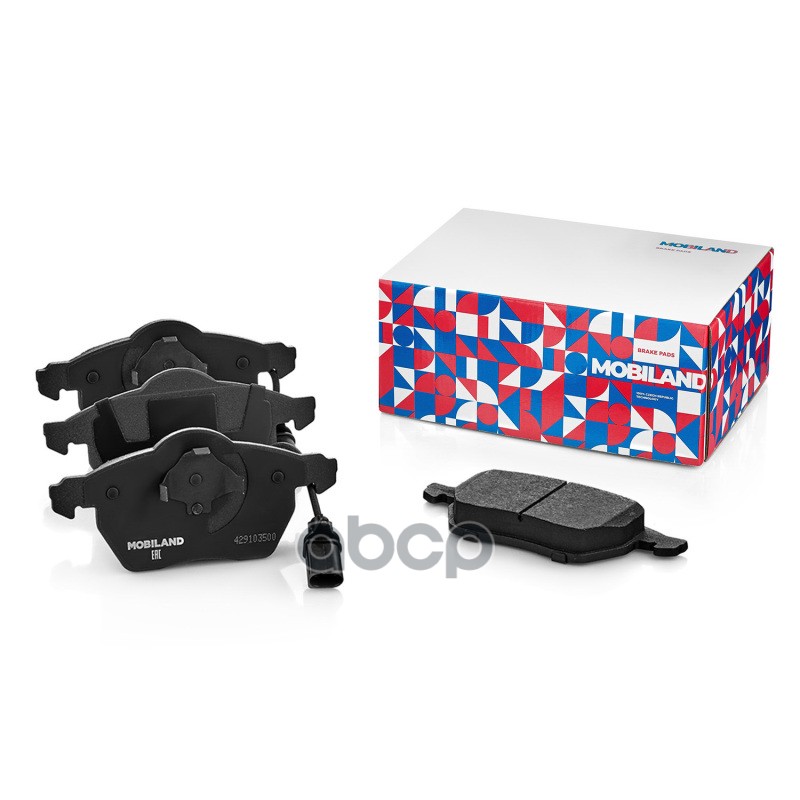 Колодки тормозные дисковые передние (4 шт.) с п/шум. пласт. VW PASSAT B5.5 (3B3); AUDI A4 B7 (8EC) [ MOBILAND арт. 429103500