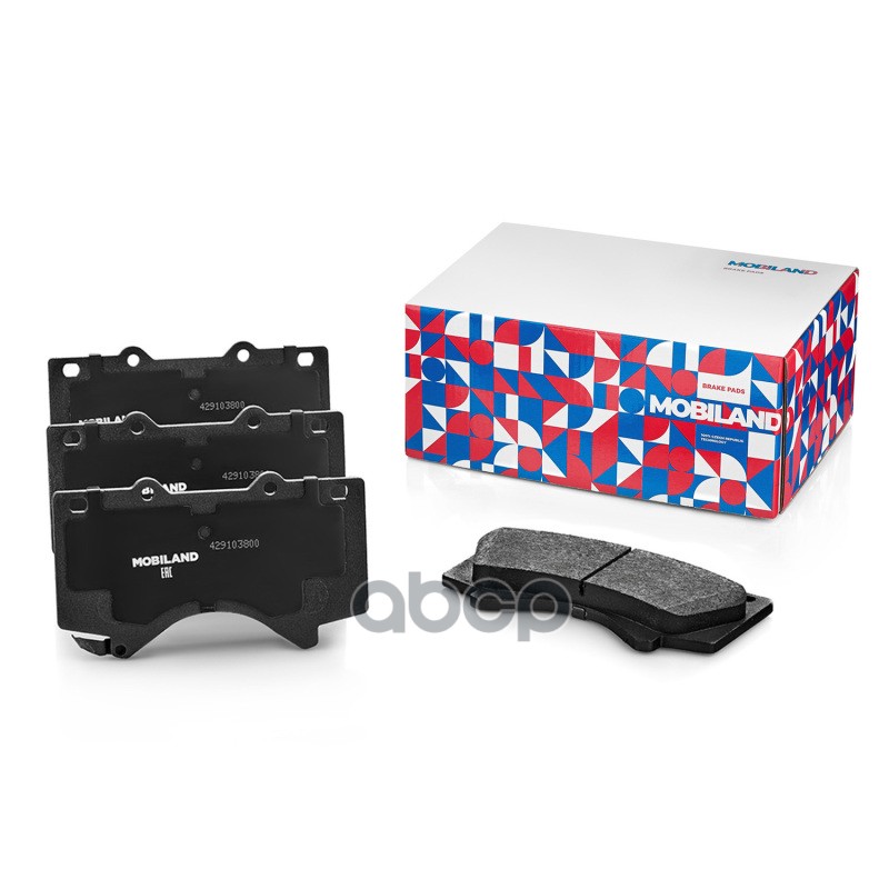 Колодки тормозные дисковые передние с п/шум. пласт. [звук. датч.] Mobiland 429103800 MOBILAND арт. 429103800