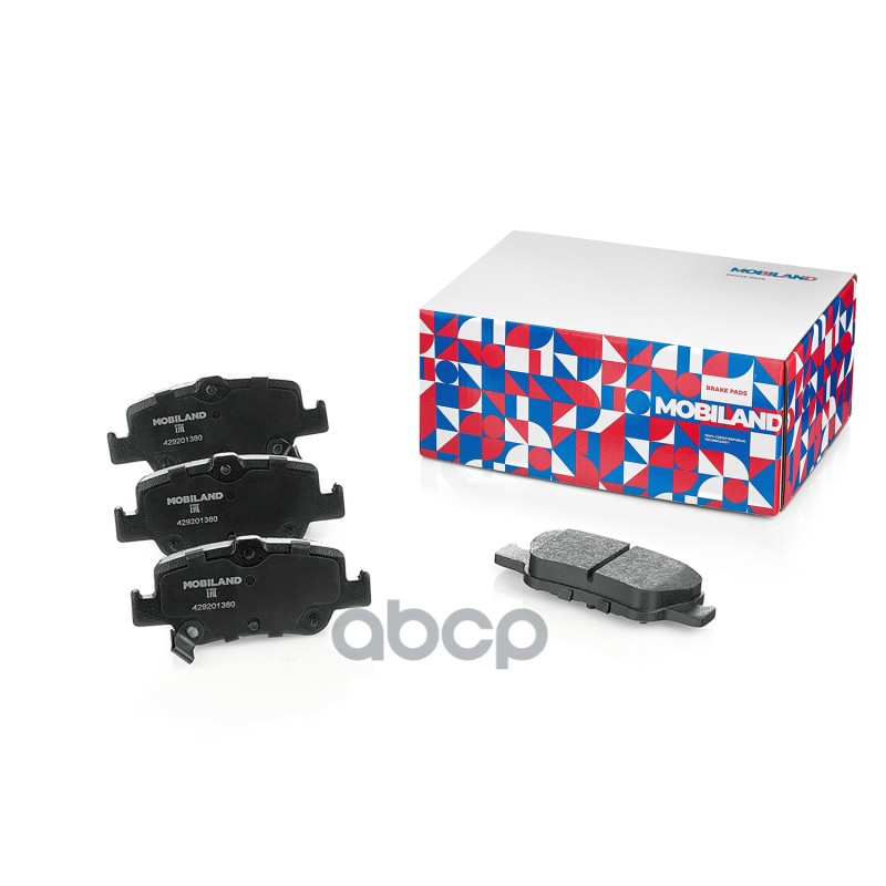 Колодки тормозные дисковые задние (4 шт.) с п/шум. пласт. TOYOTA AURIS (_E18_) MOBILAND арт. 429201380