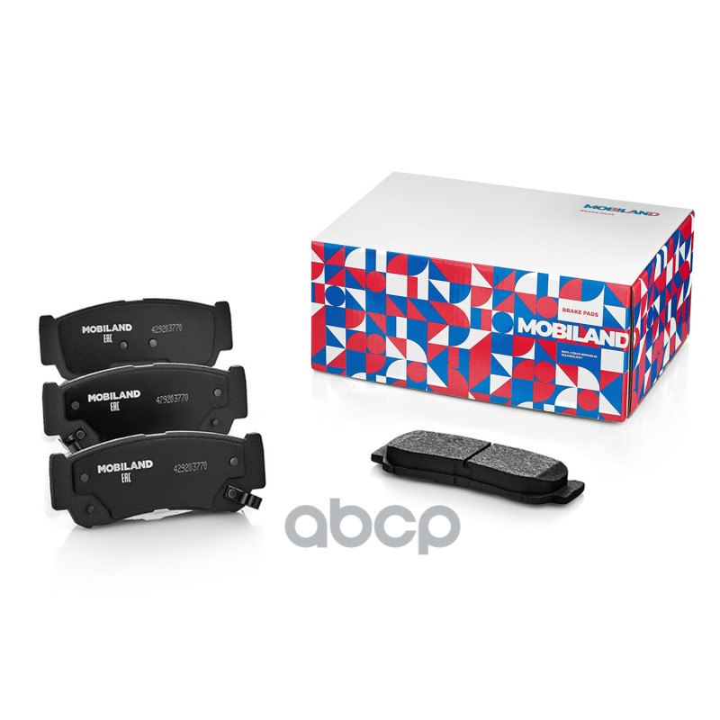 Колодки тормозные дисковые задние (4 шт.) с п/шум. пласт. для а/м HYUNDAI SANTA F? II (CM) [звук. датч.] 429203770 MOBILAND а...