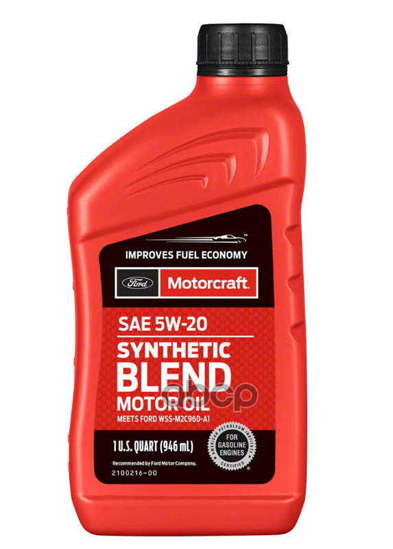 MOTORCRAFT Масло моторное FORD MOTORCRAFT Premium Synthetic Blend Motor Oil 5W-20 1л (XO5W20QSP) XO5W20Q1SP