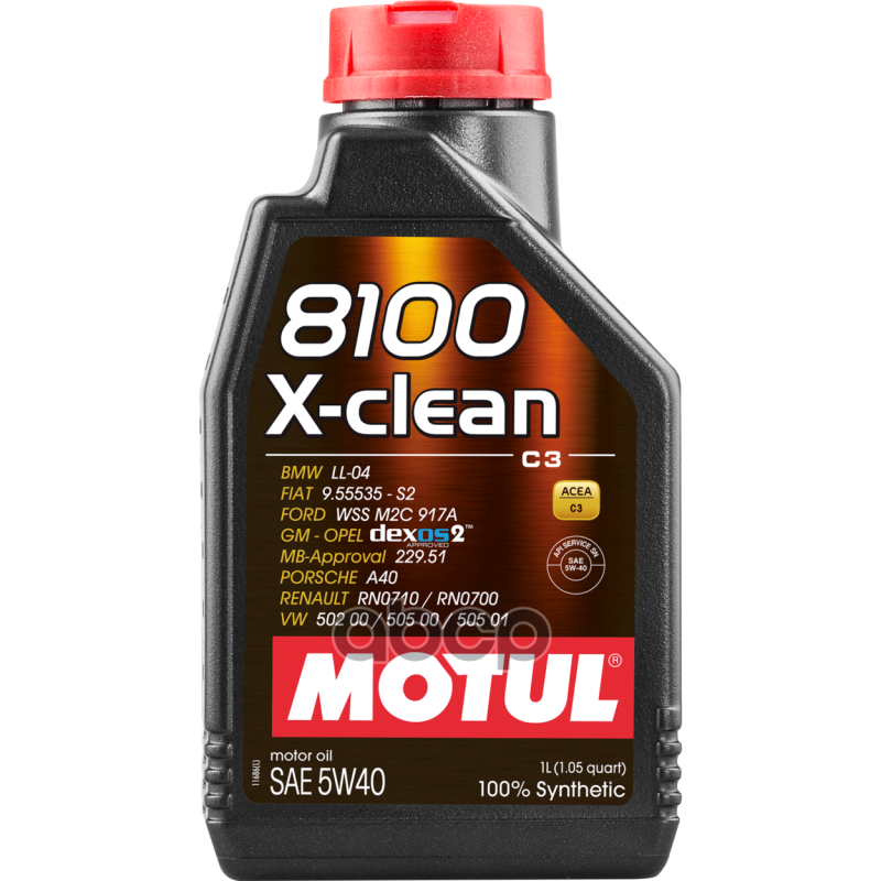 MOTUL Масло Моторное 8100 X-Clean 5W-40 12*1Л 102050/102786 (109761)