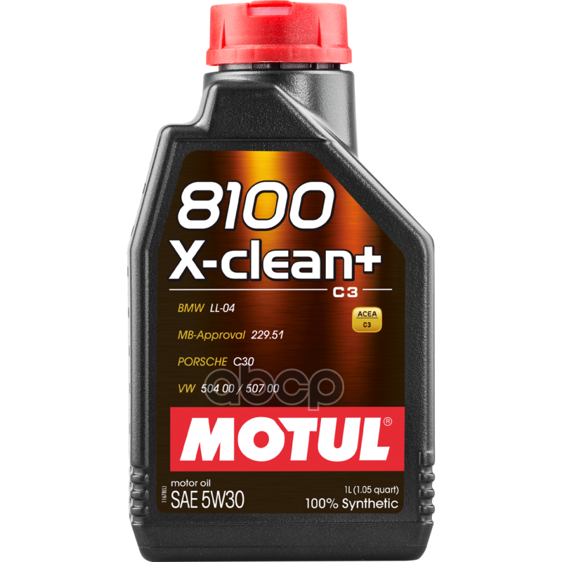 MOTUL Масло моторное синтетическое 8100 X-clean+ 5W30 C3 1л