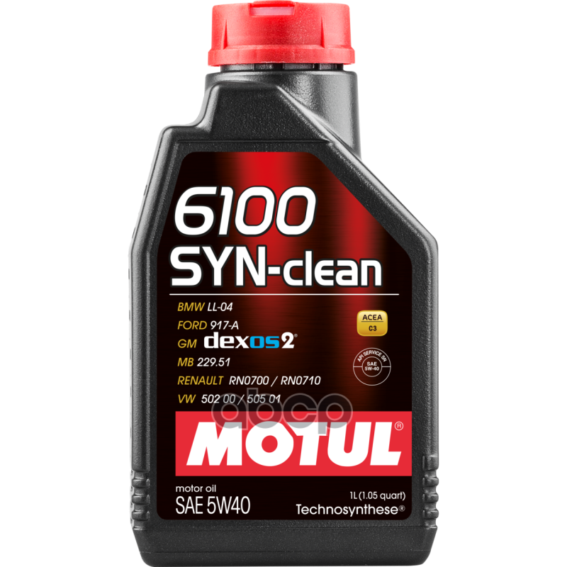 MOTUL 5W-40 1L 6100 Syn-Clean Масло Моторное Синтетическое