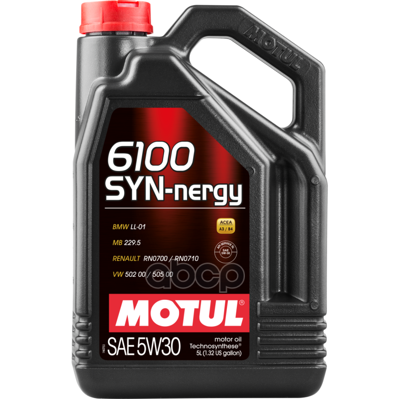 MOTUL Масло Моторное Motul 6100 Syn-Nergy 5W-30 Синтетическое 5 Л 107972