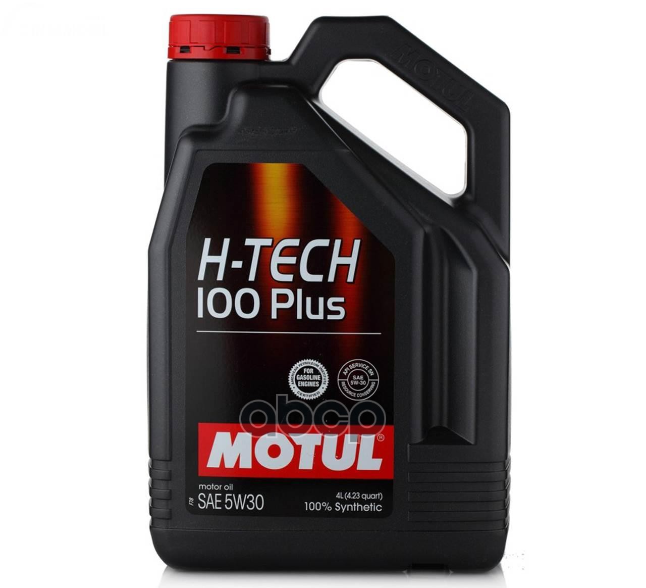 MOTUL Масло моторное Motul H-TECH 100 PLUS 5W-30 синтетическое 4 л 112142