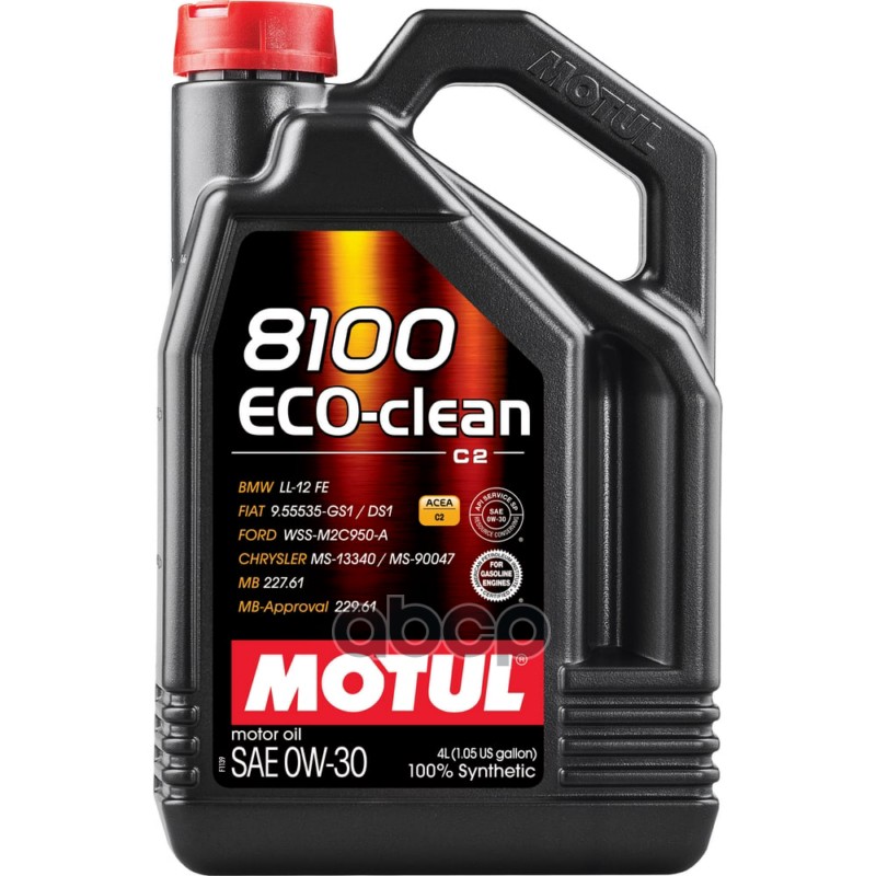 MOTUL Масло моторное Motul 8100 Eco-clean 0W-30 синтетическое 4 л 113221