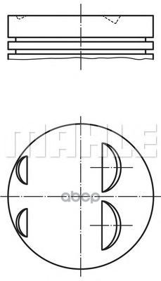 Поршень Двс Renault Clio Symbol. Dacia Logan 1.4I 16V K4j =79.5 1.5X1.5x2.5 +0.50 98> Mahle/Knecht арт. 0220501