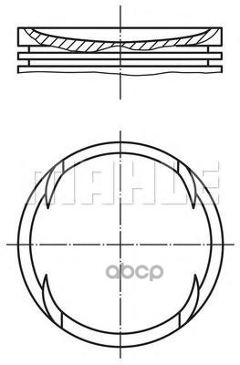 Поршень Двс Vw Golf 1.4 16V Ahw/Axp =76.5 1.2X1.5x2.5 Std 96> Mahle/Knecht арт. 0308900