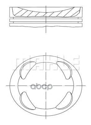 Поршень Двс Bmw N12b16a/Peugeot Ep6 D77.0 +0.25Mm Mahle/Knecht арт. 081PI00104001