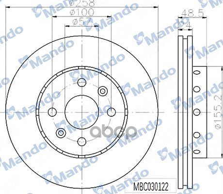 Диск тормозной Mando арт. MBC030122