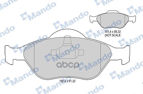 Колодки Тормозные Дисковые Перед Mando арт. MBF015145