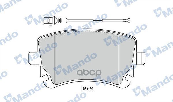 Колодки тормозные дисковые зад Mando арт. MBF015195