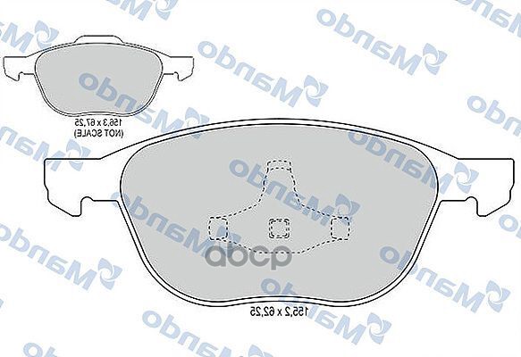Колодки Тормозные Дисковые Перед Mando арт. MBF015198