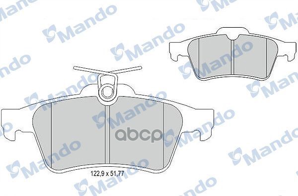 Колодки тормозные дисковые зад Mando арт. MBF015203