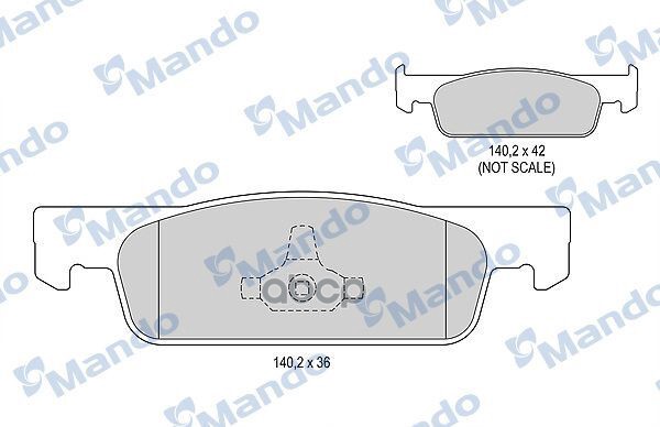 Колодки тормозные дисковые перед Mando арт. MBF015282
