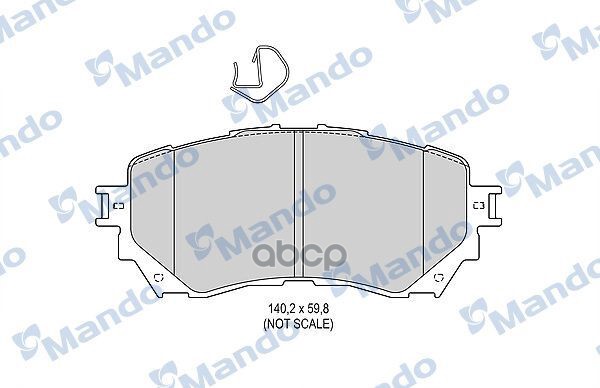Колодки тормозные дисковые перед Mando арт. MBF015646
