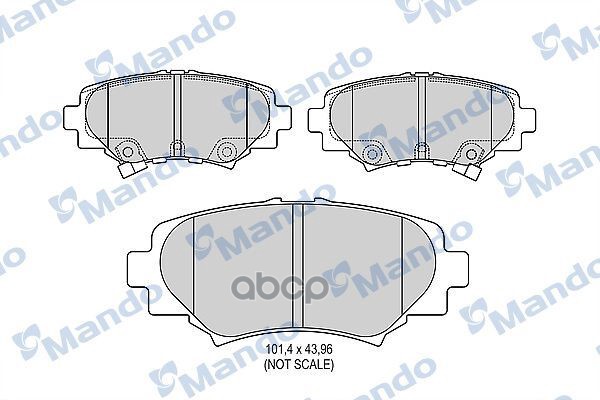 Колодки Тормозные Дисковые Зад Mando арт. MBF015647