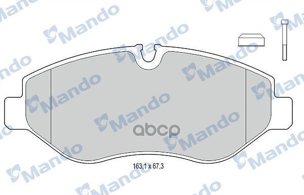 Колодки тормозные дисковые перед Mando арт. MBF015671