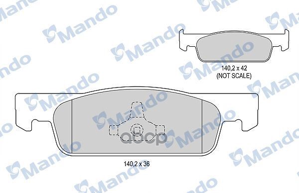 Колодки тормозные дисковые перед Mando арт. MBF015803
