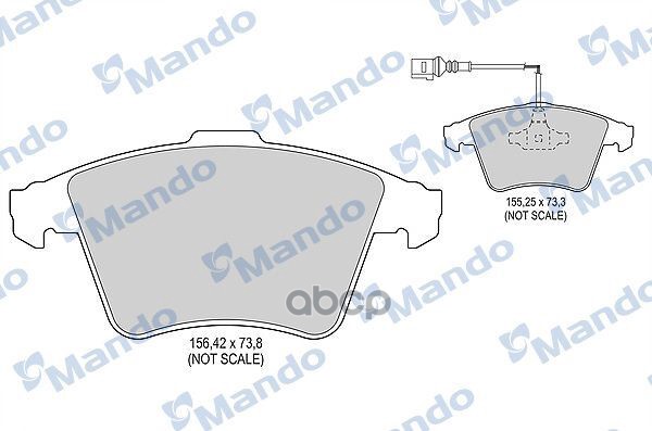 Колодки Тормозные Дисковые Volkswagen Touareg 2002 - 2010 Mando арт. MBF016044