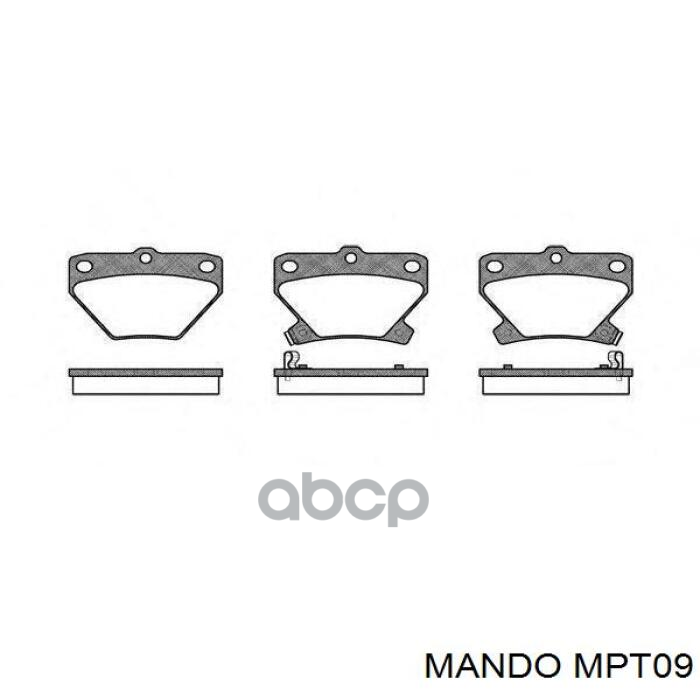 Колодки тормозные дисковые зад Mando арт. MPT09