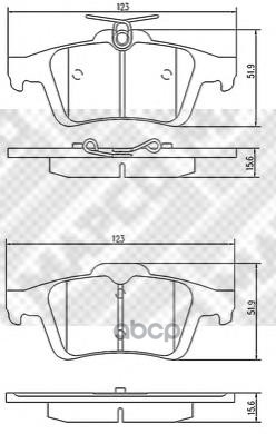 Комплект тормозных колодок  дисковый тормоз Mapco арт. 6698