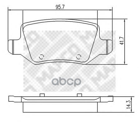 Колодки тормозные дисковые к-т Mapco арт. 6744