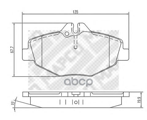 Колодки тормозные дисковые к-т Mapco арт. 6745