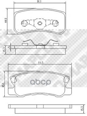 Комплект тормозных колодок  дисковый тормоз Mapco арт. 6752