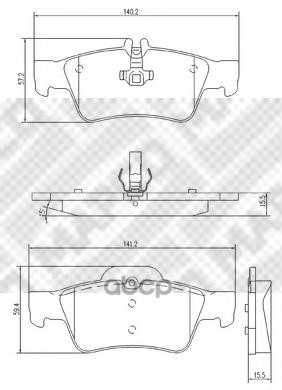 Комплект Тормозных Колодок  Дисковый Тормоз Mapco арт. 6795