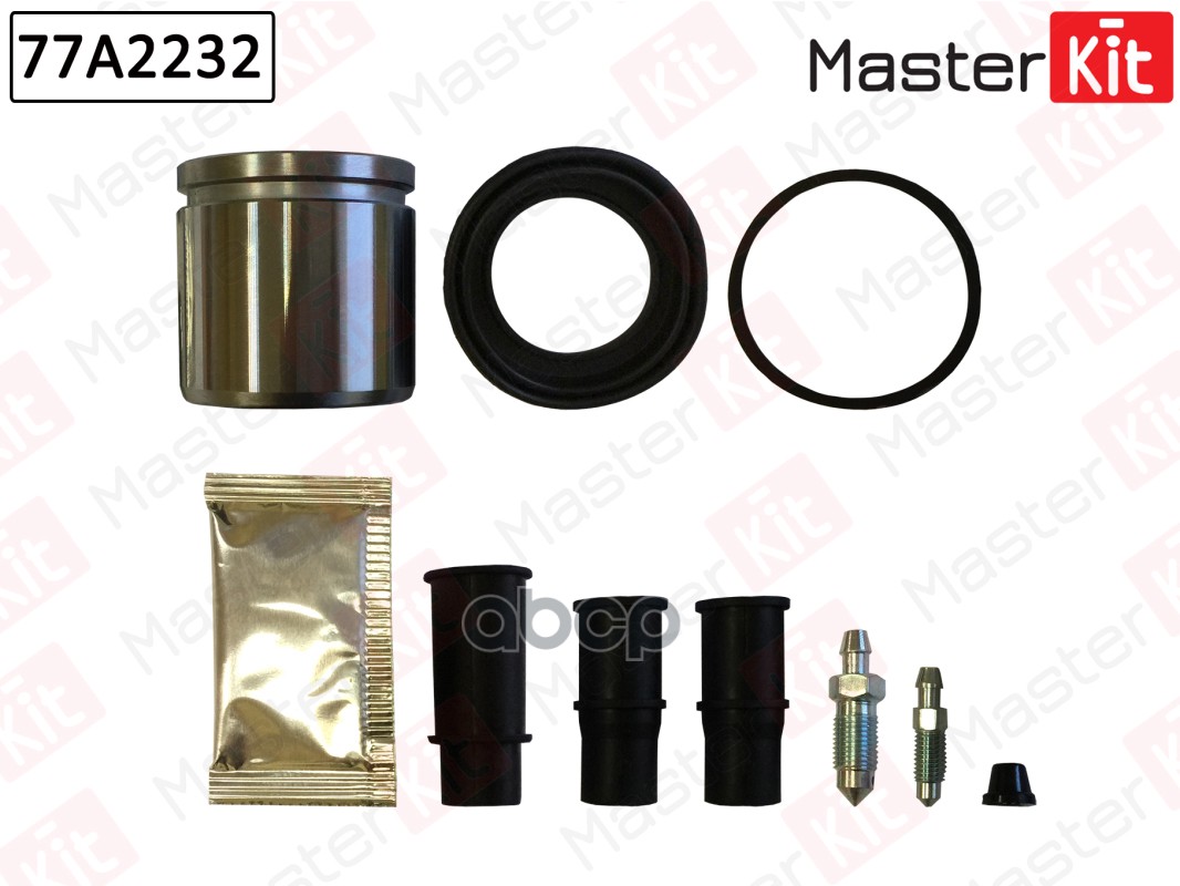 Ремкомплект тормозного суппорта+поршень VOLKSWAGEN JETTA II 08-83-12-92, GOLF II 08-83-12-92 77A2232 MasterKit арт. 77A2232