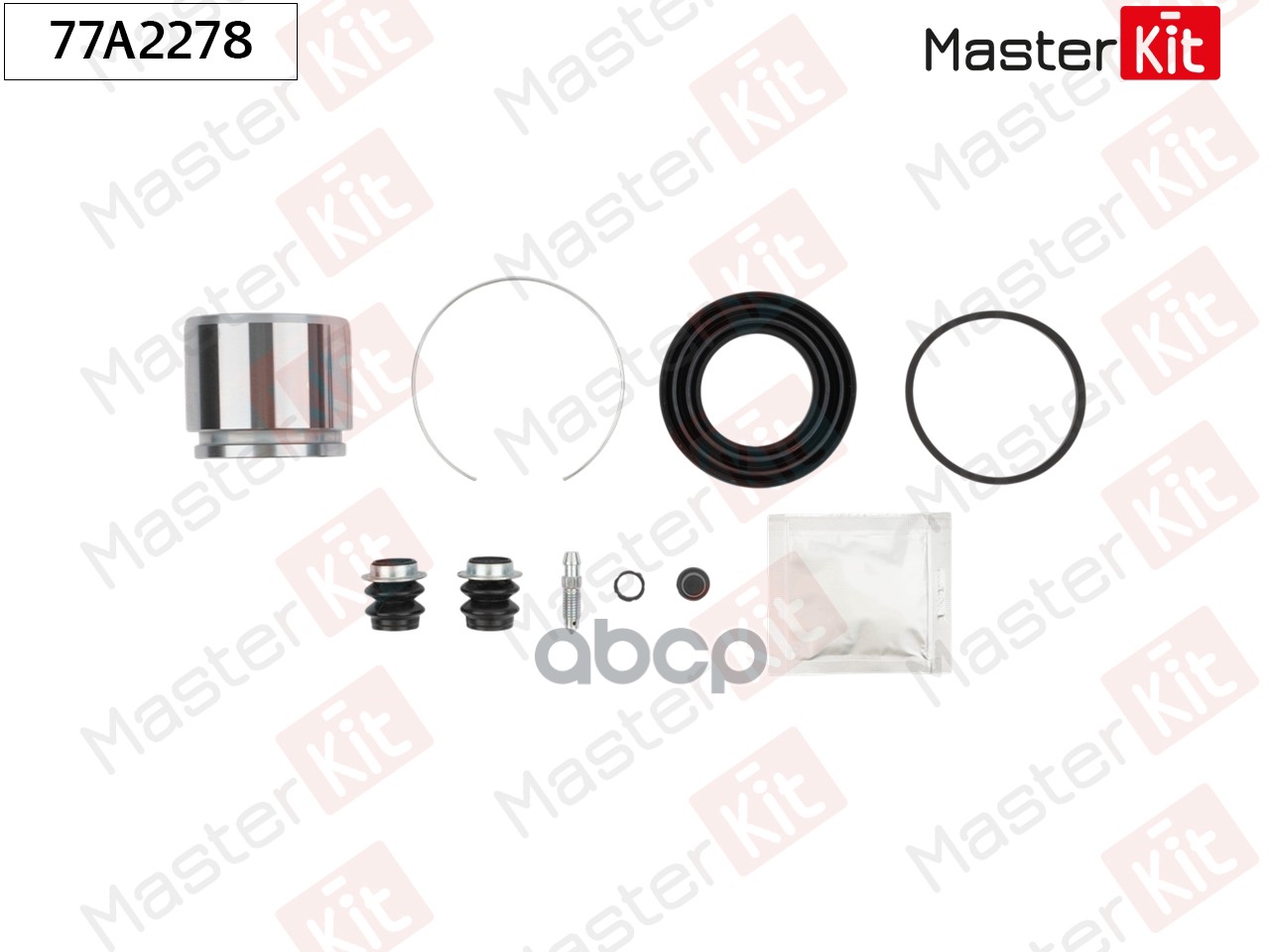 Ремкомплект тормозного суппорта+поршень Toyota CARINA E (_T19_) 1992 - 1997 MasterKit арт. 77A2278
