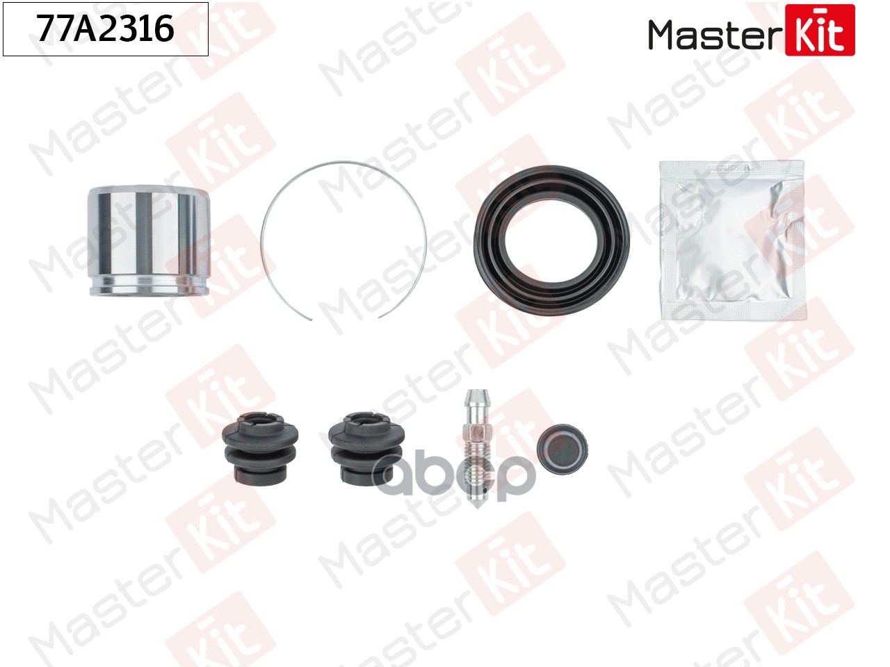 Ремкомплект тормозного суппорта + поршень Toyota YARIS (_P1_) 1999 - 2005 77A2316 MasterKit арт. 77A2316