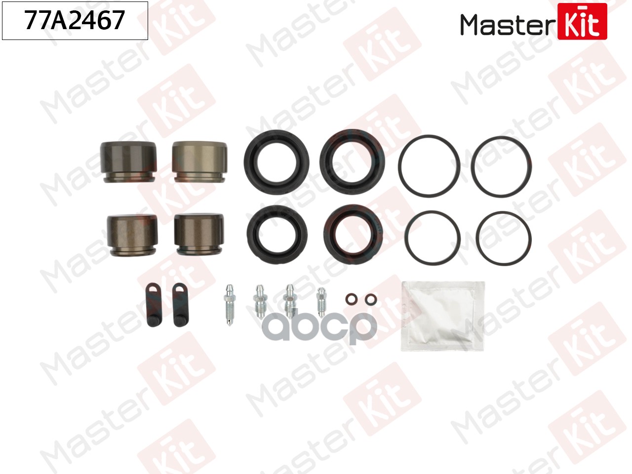 77A2467 Ремкомплект тормозного суппорта+поршень Mercedes-Benz E-CLASS (W211) 2002 - 2009 MasterKit арт. 77a2467