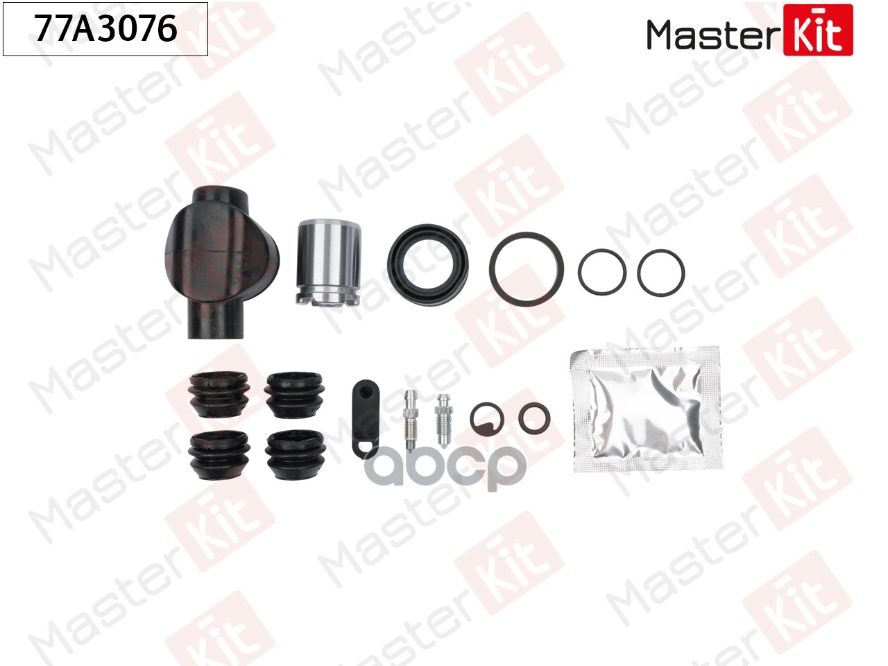 Ремкомплект тормозного суппорта+поршень Peugeot 206+ (2L_, 2M_) 2009 - 77A3076 MasterKit арт. 77A3076