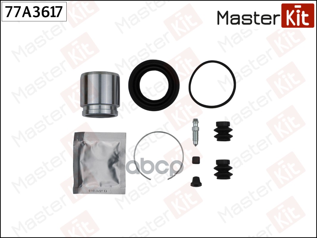 Ремкомплект тормозного суппорта+поршень Infiniti FX 2002 - 2008, Nissan MURANO I (Z50) 200 MasterKit арт. 77A3617