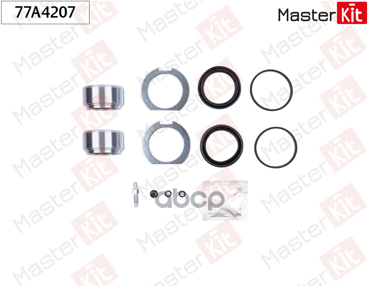 Ремкомплект тормозного суппорта+поршень Mercedes-Benz S-CLASS (W140) 1991 - 1998 77A4207 MasterKit арт. 77A4207
