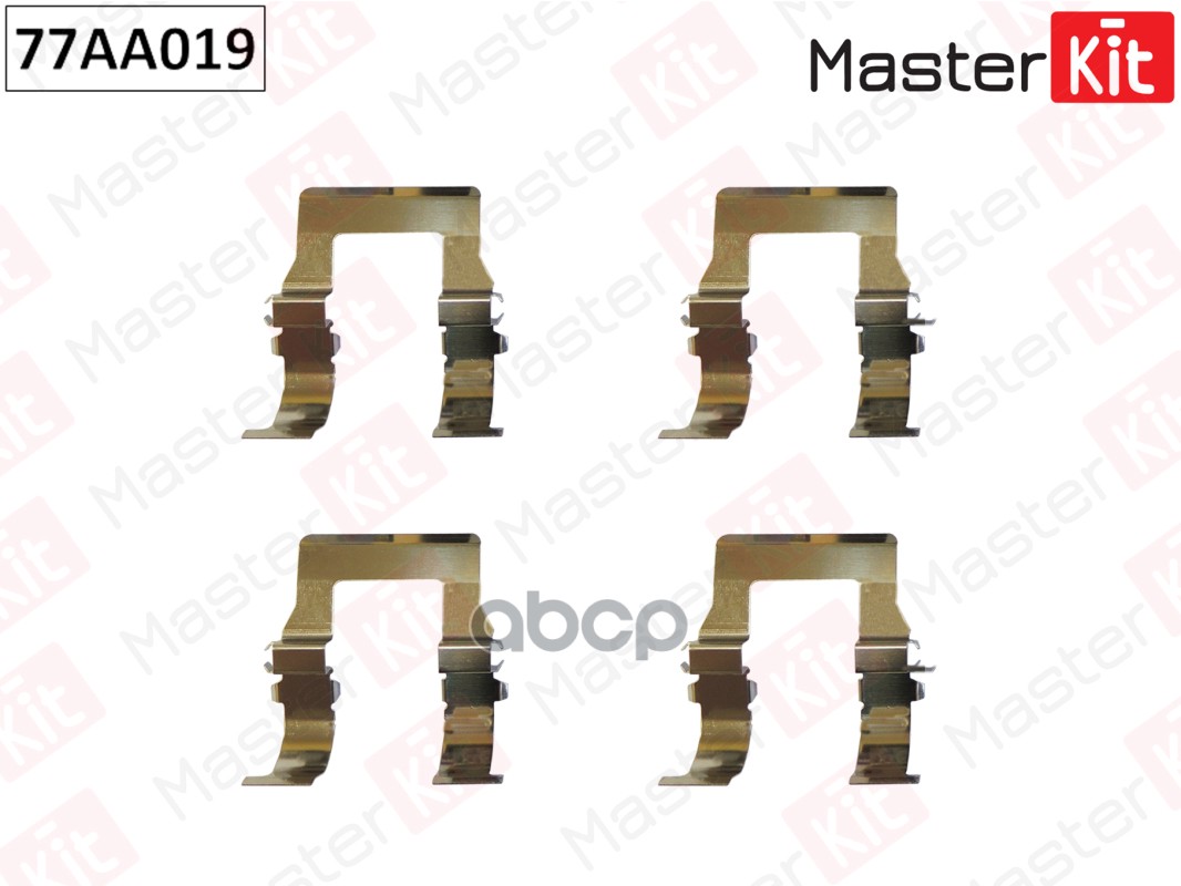 Комплект установочный дисковых колодок MITSUBISHI L200 06-96-12-07, OUTLANDER 05-03-, MONTERO 11- 77AA019 MasterKit арт. 77AA019
