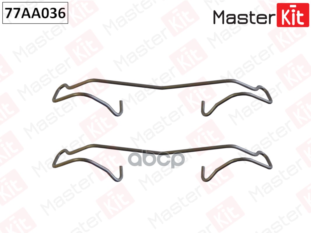 Комплект установочный дисковых колодок SKODA OCTAVIA 02-04-, RAPID 12-, YETI 05-09  77AA036 MasterKit арт. 77AA036
