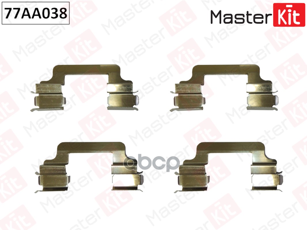 Комплект установочный дисковых колодок LAND ROVER DISCOVERY 07-04-09-09,  ROVER RANGE ROVER SPORT 77AA038 MasterKit арт. 77AA038