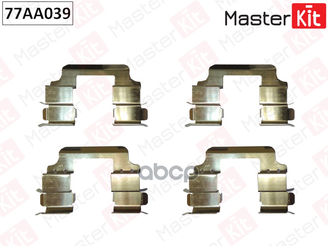 Комплект установочный дисковых колодок LAND ROVER DISCOVERY 07-04-09-09, ROVER RANGE ROVER 03-02- 77AA039 MasterKit арт. 77AA039