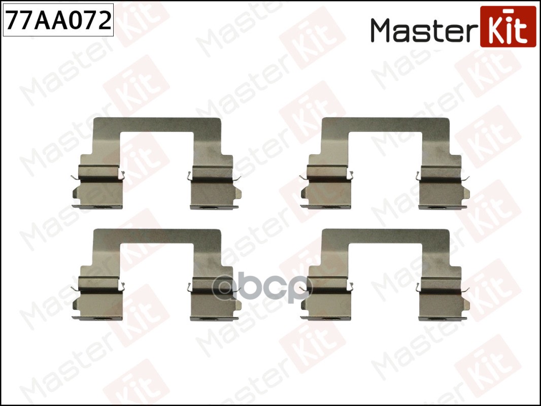 77AA072 Комплект установочный тормозных колодок Toyota MATRIX (_E13_) 2002 - 2007 MasterKit арт. 77aa072