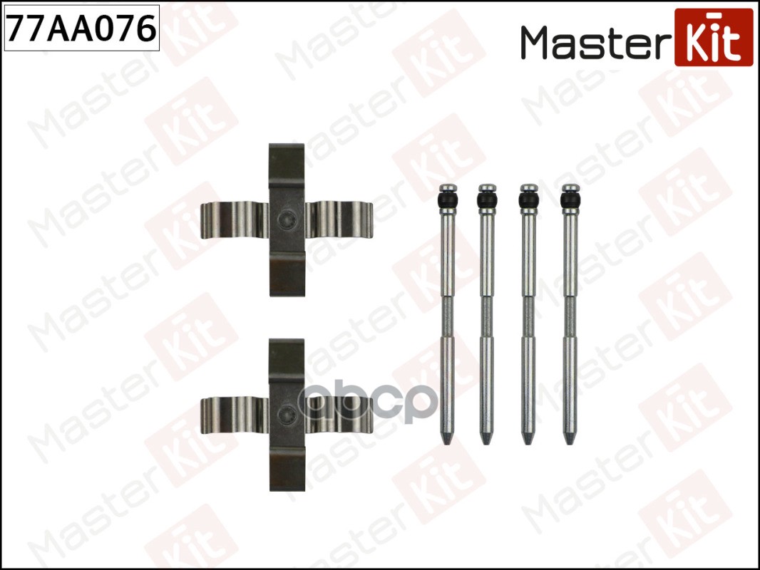 Комплект установочный тормозных колодок VW Touareg(7LA,7L6,7L7) 02-13 MasterKit арт. 77AA076