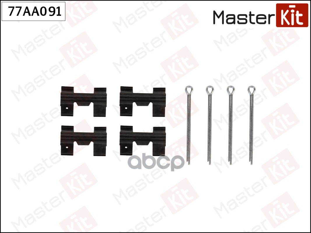 Комплект установочный тормозных колодок Ford TRANSIT Фургон (T_ _) 1985 - 1992 77AA091 MasterKit арт. 77AA091