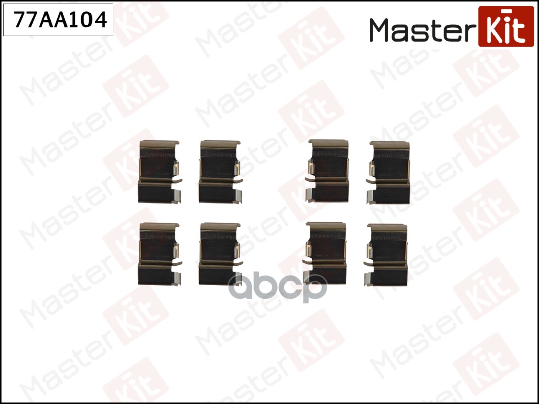 77AA104 Комплект установочный тормозных колодок Mitsubishi PAJERO IV (V8_W  V9_W) 2006 - MasterKit арт. 77aa104
