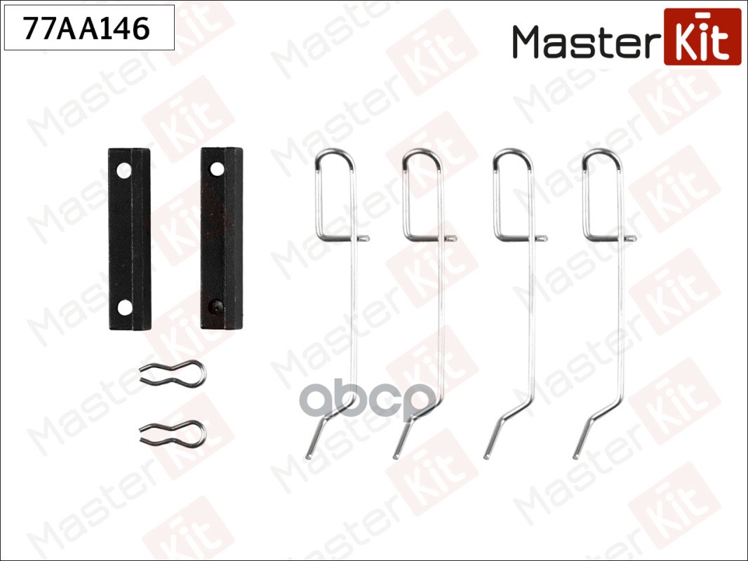 Комплект установочный тормозных колодок PEUGEOT 205 10-86-09-98, 206 00-, RENAULT CLIO 91-0 77AA146 MasterKit арт. 77AA146